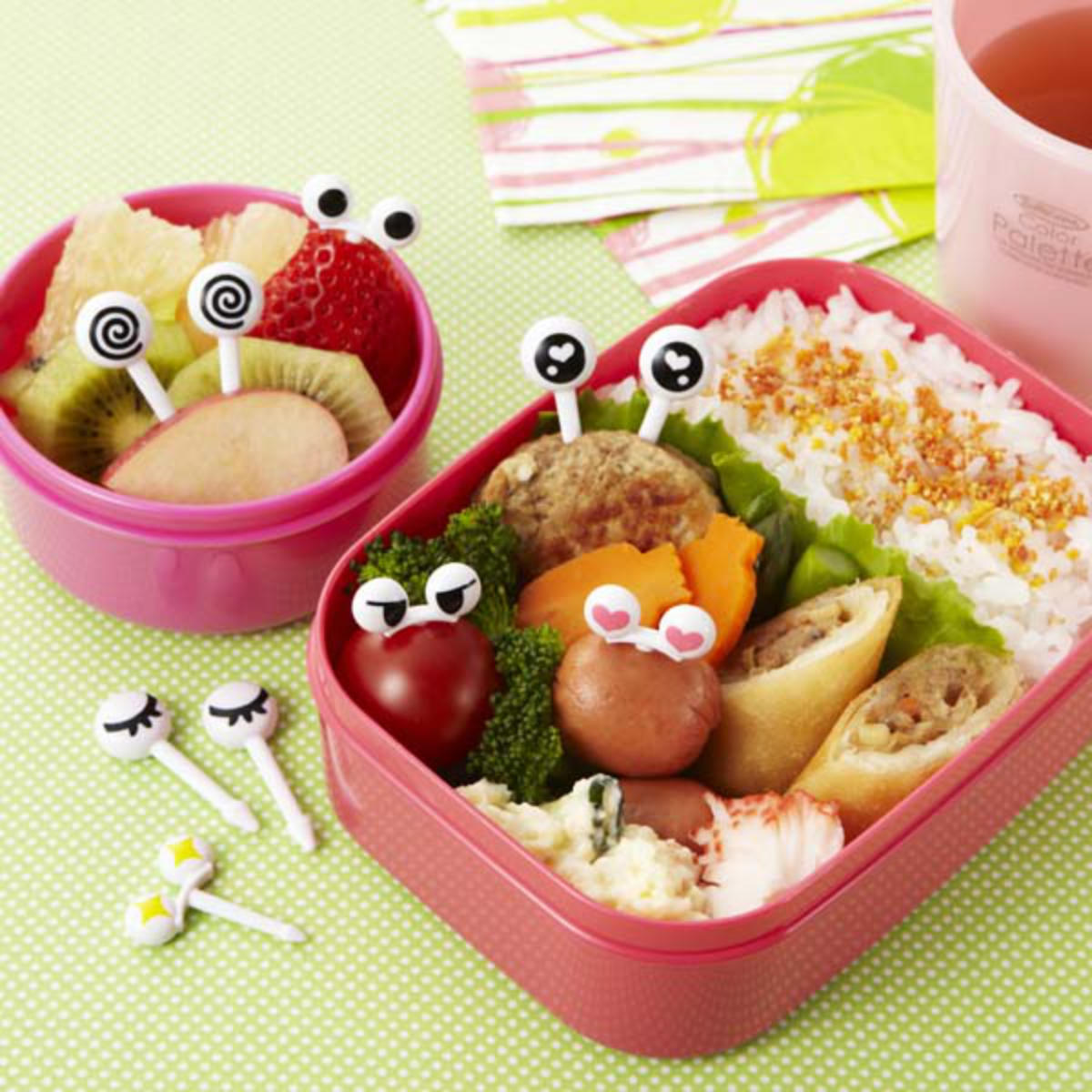  pick Medama pick 2 10 pcs insertion .. present goods ( Cara ... present pick 10ps.@ lunch pick character for children )