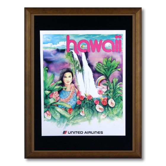  Hawaiian постер Eara in серии A-54 [ United Airlines женщина. человек ..] размер :28×22cm America смешанные товары America 
