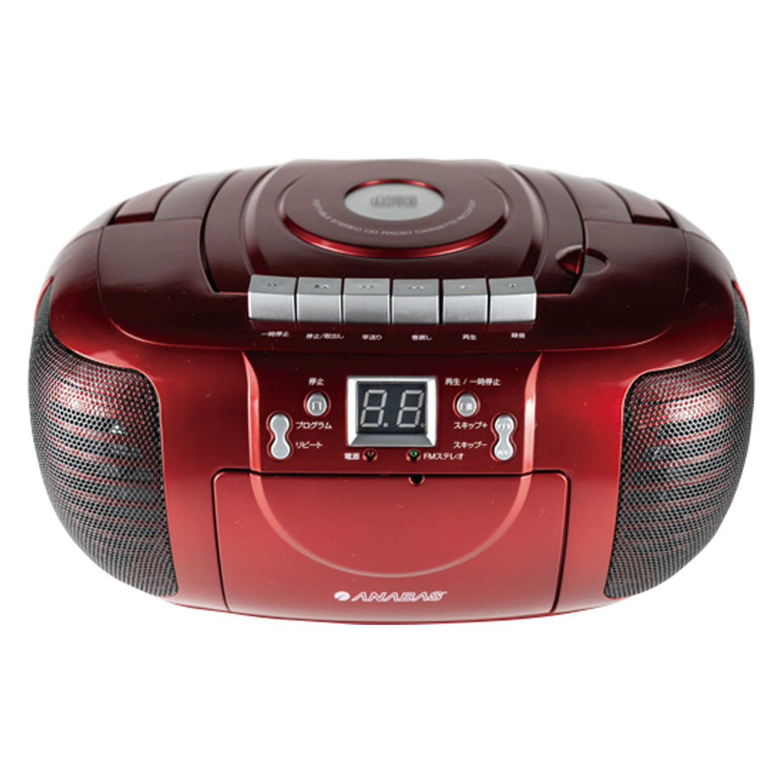 ANABAS CDラジオカセットレコーダー CD-CDB5（R） レッドの商品画像