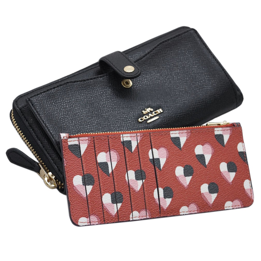COACH ラウンドファスナー長財布 ハートポーチ付き F25964 IMM2I （テラコッタマルチ） レディース長財布 - 最安値・価格比較 ...