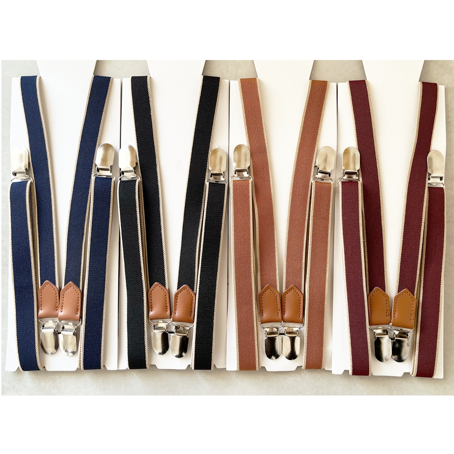 suspenders 20mm width I type independent type rose 2 ps type rom and rear (before and after) 2way men's lady's clip leather suspenders hanging band length adjustment possibility man woman small .haoa