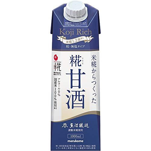 マルコメ マルコメ プラス糀 糀甘酒LL 糀リッチ粒 1000ml 紙パック × 6本 プラス糀 甘酒の商品画像