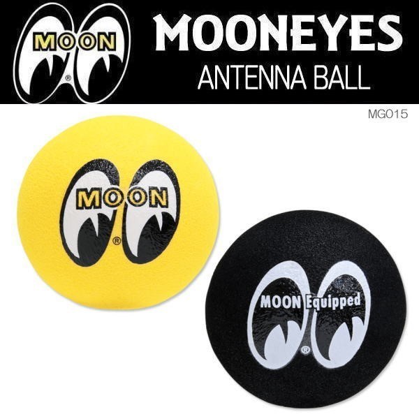 2 piece set black & yellow moon I zMOONEYES ANTENNA BALL antenna ball ( squishy type ) [MG015]