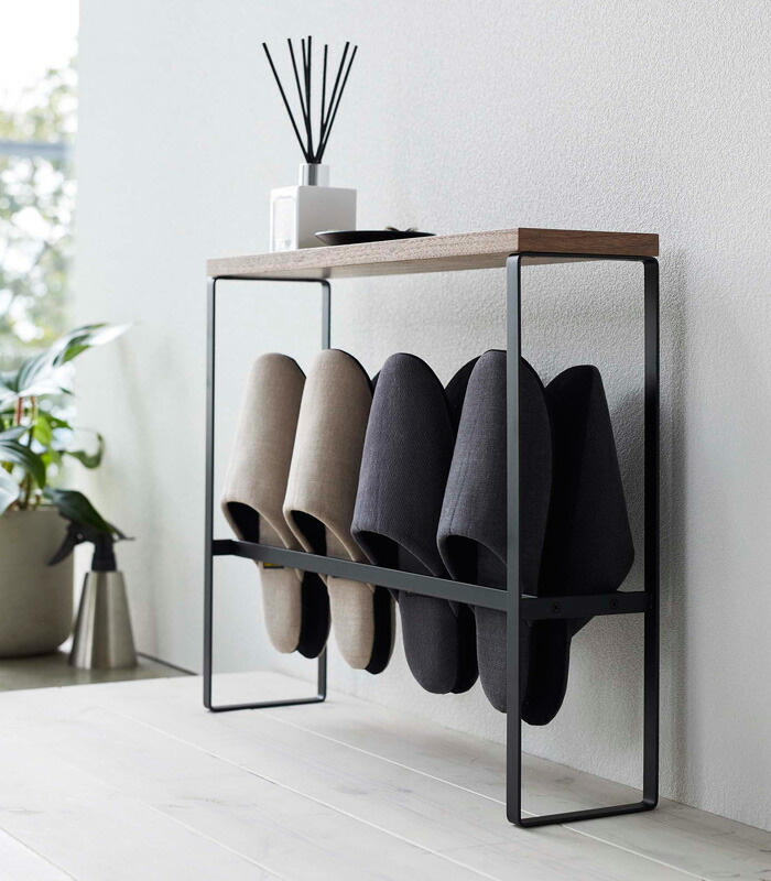  tower tabletop attaching slippers rack white 5152 black 5153 Yamazaki real industry tower yamazaki tower series is possible to choose with special favor entranceway slippers storage 