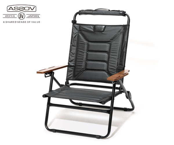 アッソブ ハイバックリクライニングローローバーチェア 392101-10（ブラック）の商品画像