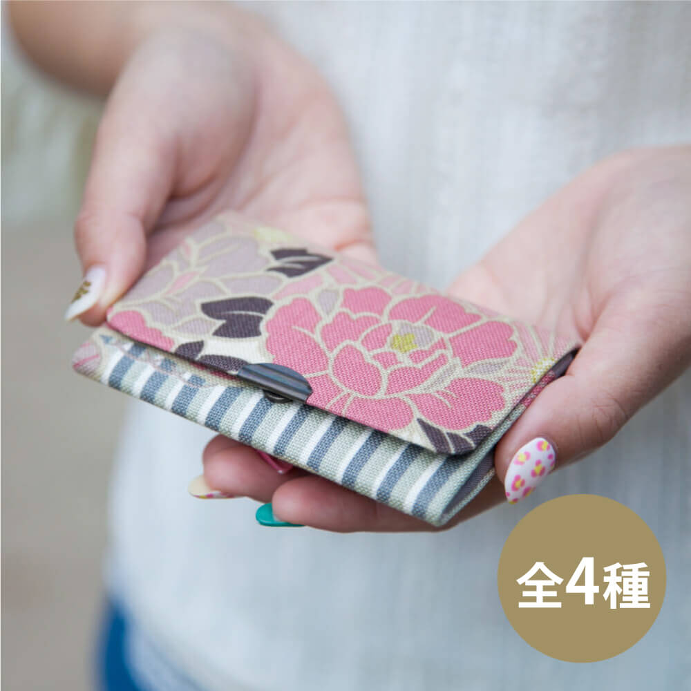  card-case lady's retro flower peace pattern stylish lovely 