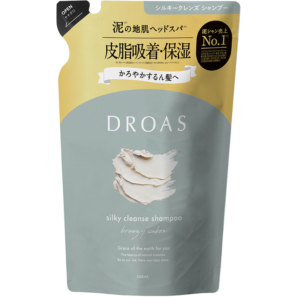 DROAS ドロアス シルキークレンズ シャンプー 詰替 350ml×1個 レディースヘアシャンプーの商品画像