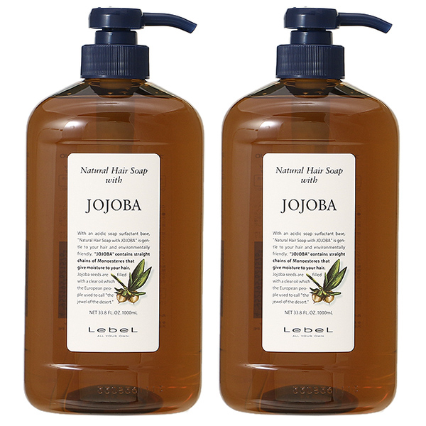 LebeL ルベル ナチュラルヘアソープ ウィズ JO（ホホバ）ポンプ 1000ml×2個 Natural Hair Soap ＆ Treatment レディースヘアシャンプーの商品画像