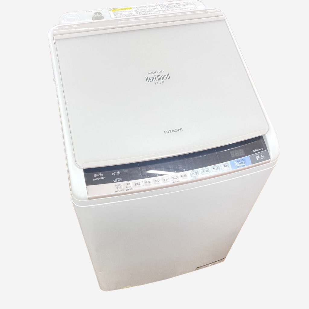 送料無料 日立 2017年製 BEAT WASH 洗濯機BW-DV80A E4 全自動