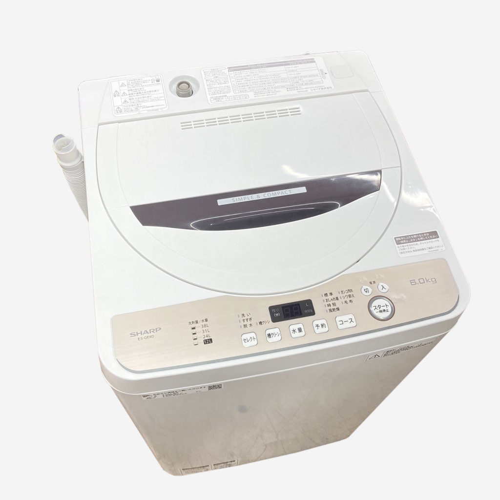 SHARP 全自動洗濯機 ES-GE6D-T (ブラウン系) 洗濯機本体 - 最 SHARP 全自動洗濯機 ES-GE6D-T (ブラウン系) 洗濯機本体 - 最