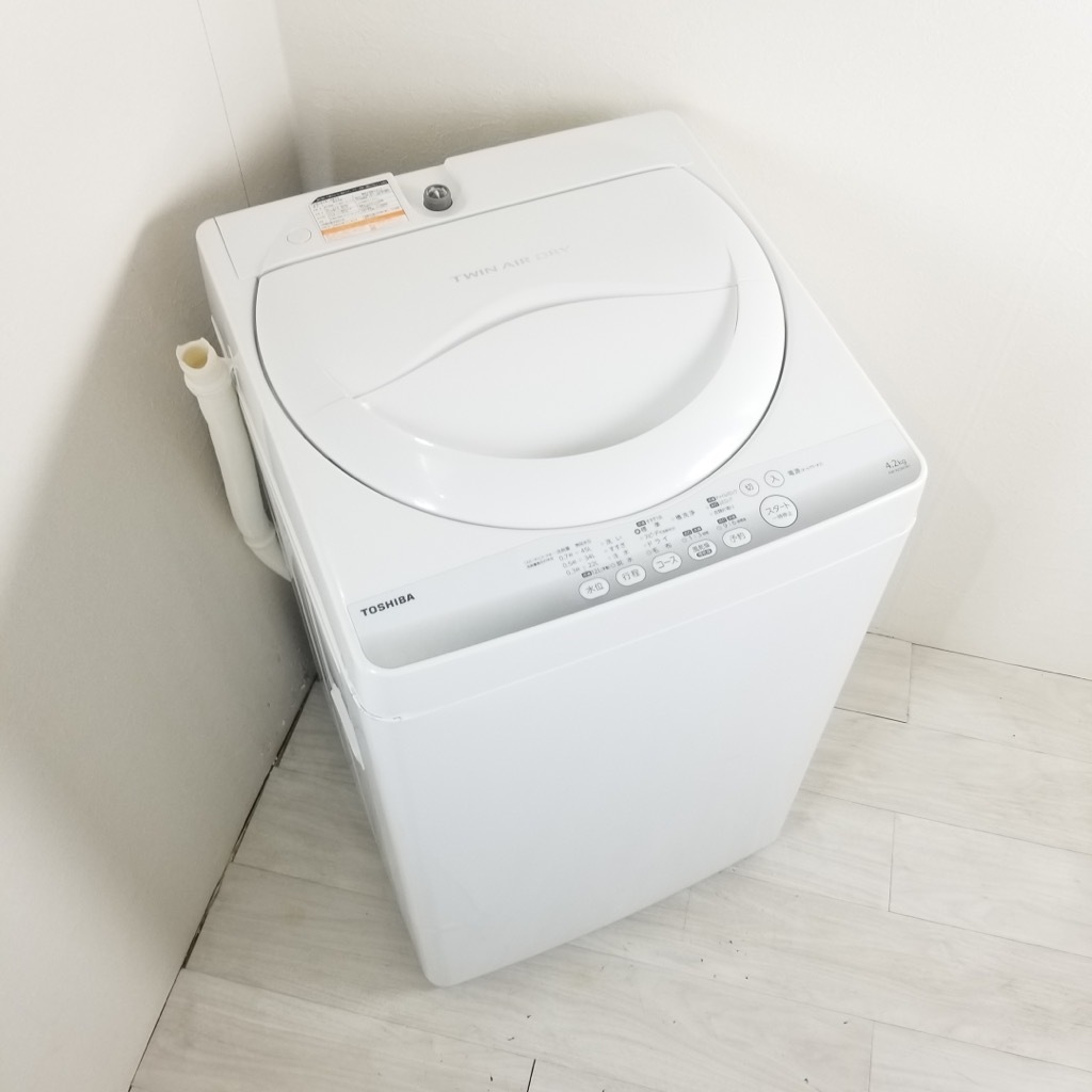 東芝 全自動洗濯機 AW-42SM（W） （ピュアホワイト） 洗濯機本体