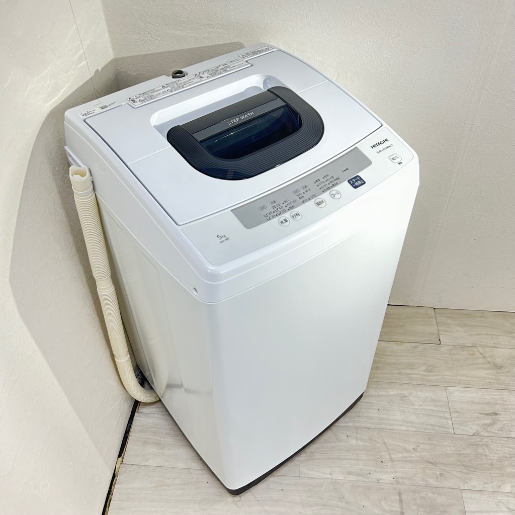 日立 全自動洗濯機 NW-50E（W） （ピュアホワイト） 洗濯機本体 - 最
