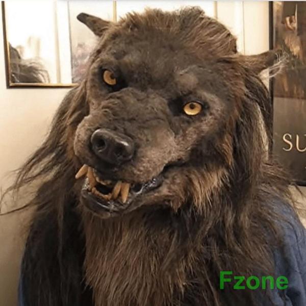  Halloween cosplay party mask . oo kami horror Wolf animal headdress real rubber real birthday decoration attaching interior ornament fancy dress . man 