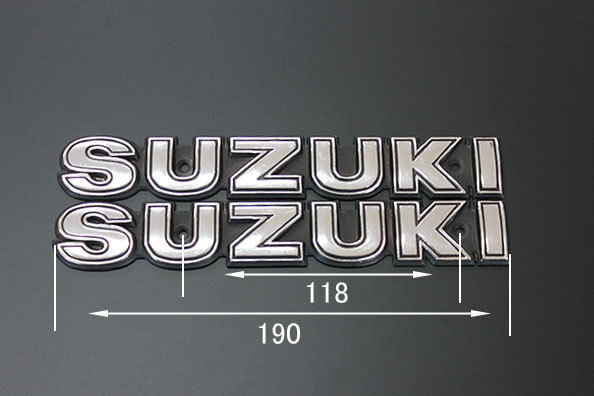  Suzuki бак эмблема новый товар 2 листов Large серебряный алюминиевый 