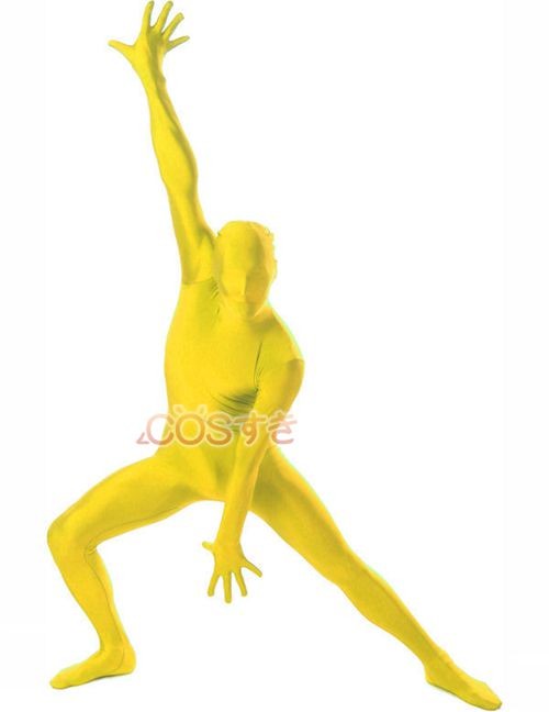  zentai suit yellow single color for adult aperture. not stage costume la salted salmon roe Halo u in elasticity . elasticity equipped stage costume costume costume play clothes 