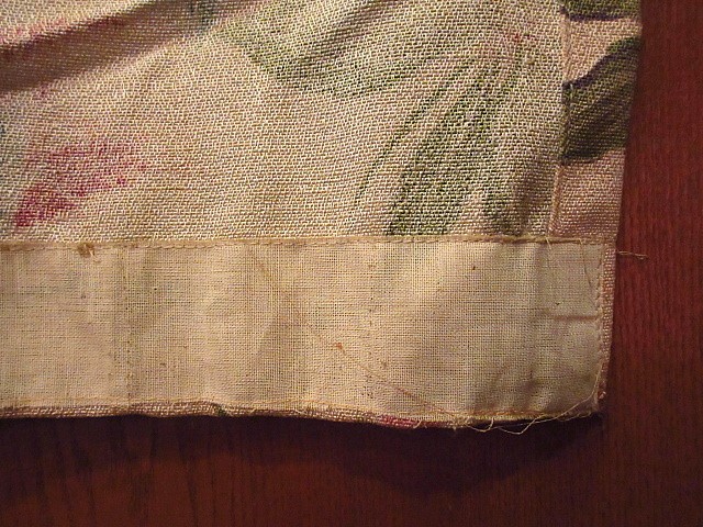  Vintage ~40's* цветочный принт занавески C примерно 138cm× примерно 107cm*200413s9-fbr 30s1930s1940s античный ткань ткань ткань принт 