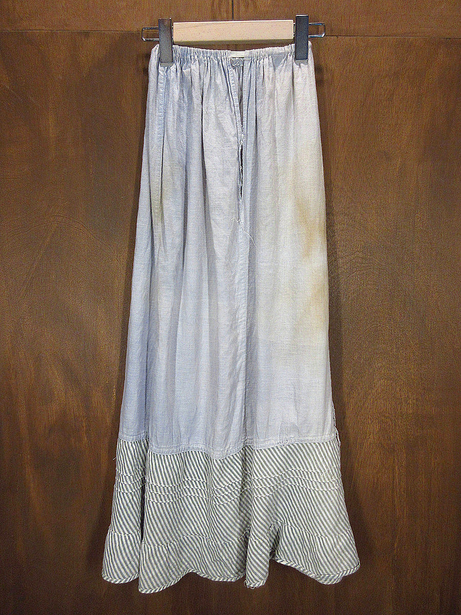  Vintage ~40's* stripe switch cotton peti coat *210517n4-w-skt-wf 30s1930s1940s skirt antique underwear 