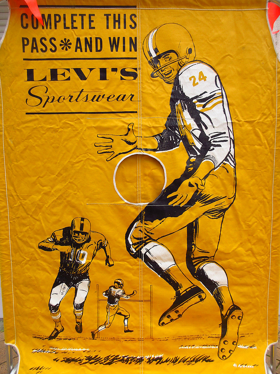  Vintage 50's60's*LEVI'S Sportswear box attaching Ad ba Thai Gin g autograph *210713j1-sign Levi's .. display Pro motion miscellaneous goods 