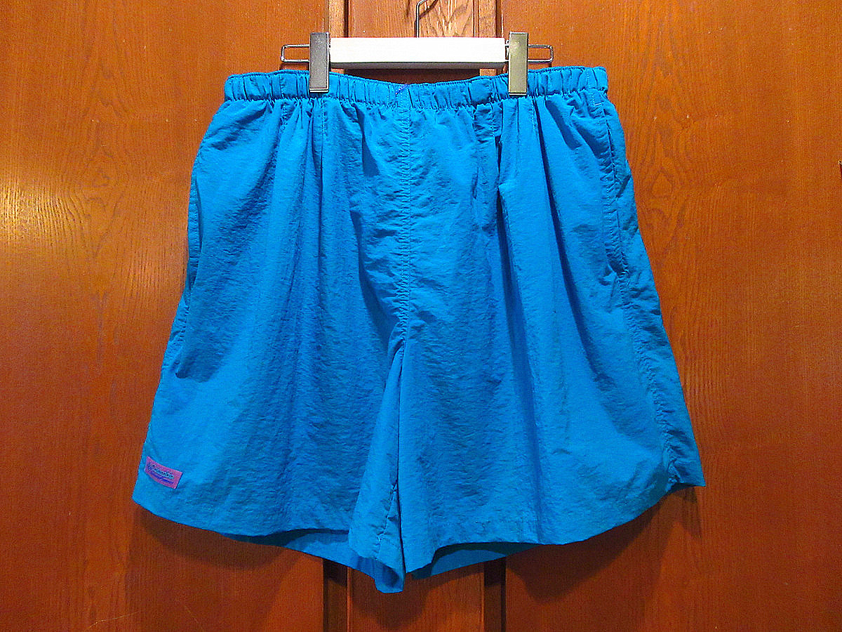  Vintage 90's*Columbia lady's swimming shorts inscription W-L*210717r2-w-swim old clothes Colombia swimsuit short pants outdoor 