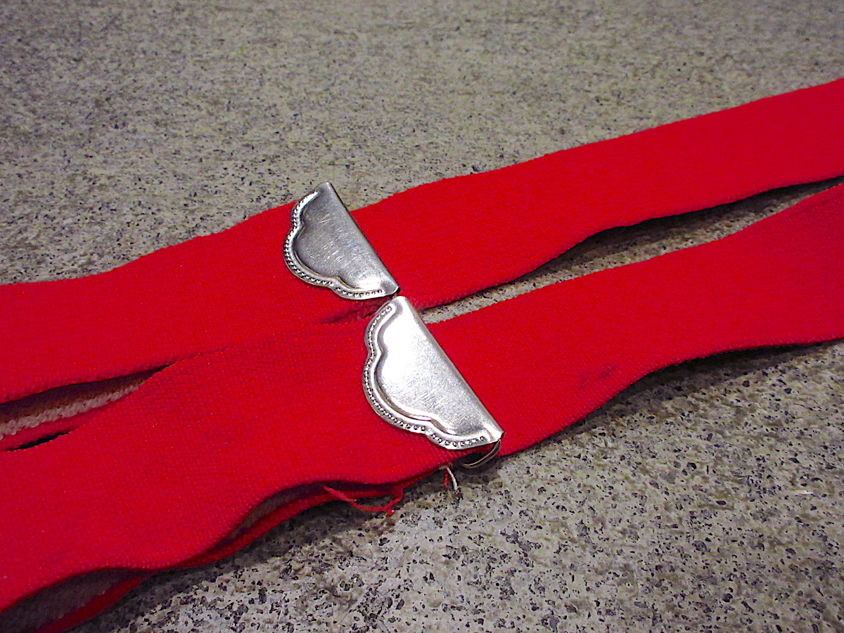  Vintage * clip type suspenders red *220313r2-ssp fashion accessories miscellaneous goods red 