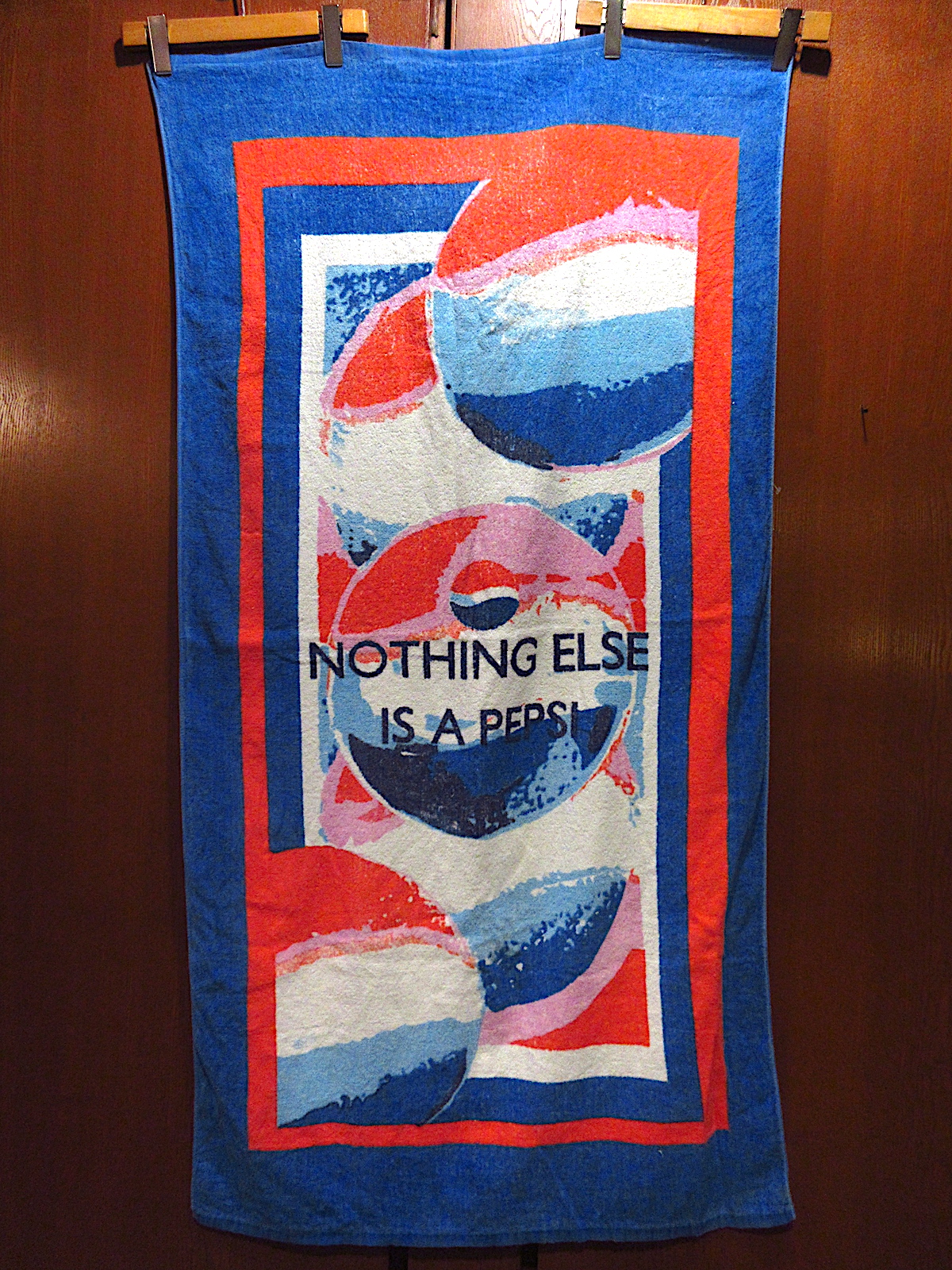  Vintage 80's90's*NOTHING ELSE IS A PEPSI print beach towel *231107c4-fbr 1980s1990s Pepsi bath towel miscellaneous goods 
