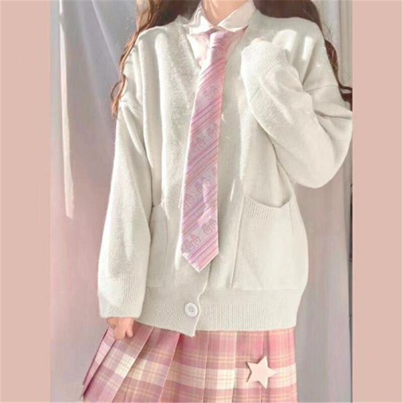  кардиган женский casual посещение школы school студент вязаный тонкий свитер весна осень-зима s офис длинный рукав формальный перо ткань ходить на работу 