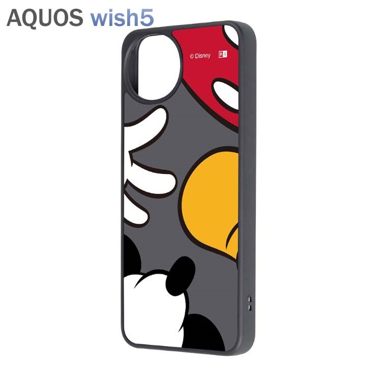 AQUOS wish5 ディズニー maru 衝撃吸収 バンパー ハイブリッドケース IQ-DAQL3K4TB/MK26（ミッキーマウスカラー_1）の商品画像