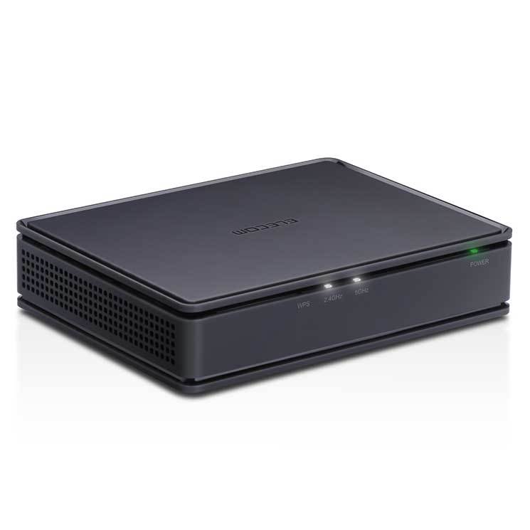 ELECOM Wi-Fi 5（11ac） 867＋300Mbps Wi-Fi ギガビットルーター WRC-1167GS2-B 無線LANルーターの商品画像