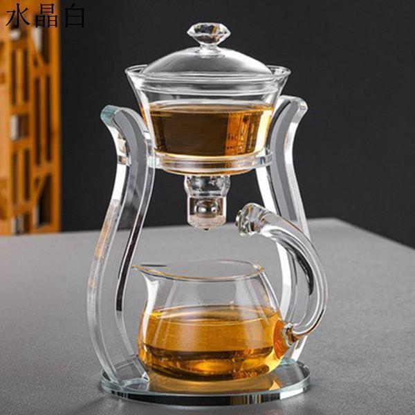  teapot small teapot heat-resisting glass semi-automatic tea Manufacturers magnetism water part . rotation 3 body division design teacup set tea utensils tea utensils heat-resisting property durability home use 