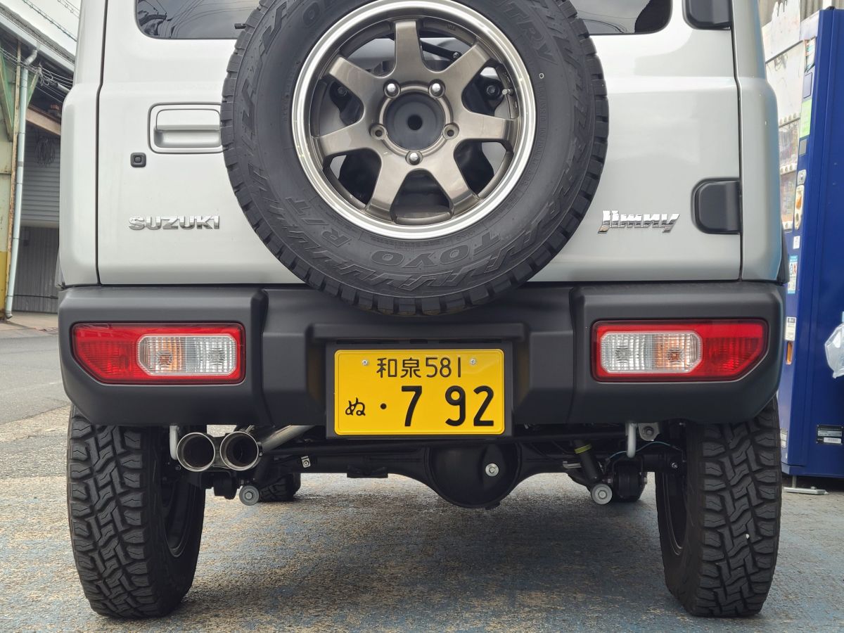  vehicle inspection correspondence Jimny JB64W left 2 pipe muffler REV-20W normal bumper for 