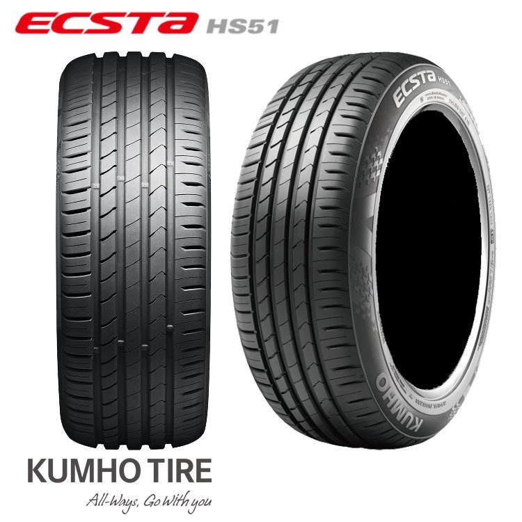 KUMHO ECSTA HS51 165/45R16 74V XL タイヤ×1本 エクスタ 自動車　ラジアルタイヤ、夏タイヤの商品画像