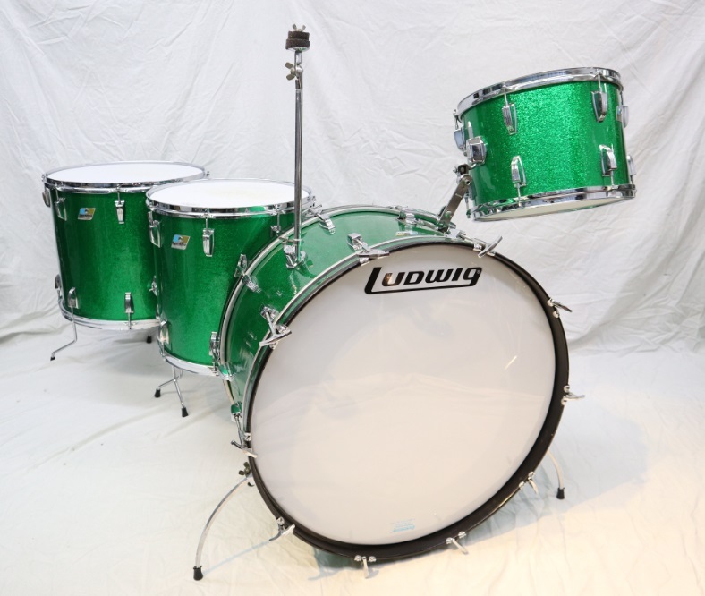 Vintage Ludwig 70s B/O 3ply 26 14 16 18 GreenSpkl