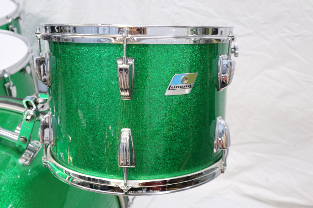 Vintage Ludwig 70s B/O 3ply 26 14 16 18 GreenSpkl