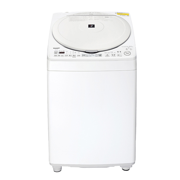 SHARP タテ型洗濯乾燥機 ES-TX8J-W （ホワイト系） プラズマクラスター
