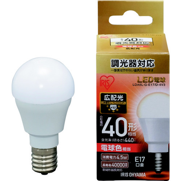 エコハイルクス LED小型電球 LDA5L-G-E17/D-4V3 （電球色）の商品画像