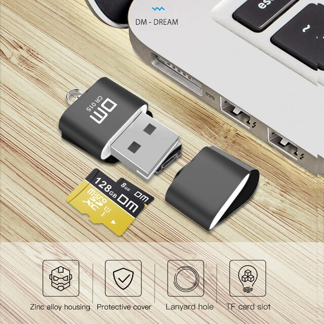 Dm CR015 microsd устройство для считывания карт tf слот usb flash Drive становится компьютер кроме того, поэтому. автомобиль usb адаптер 