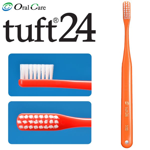 Oral Care オーラルケア タフト24 M（オレンジ）×1本 歯ブラシの商品画像