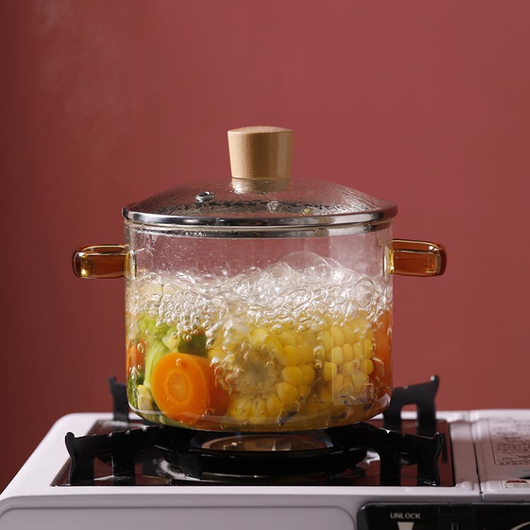  microwave oven correspondence cover attaching home use glass soup saucepan food ingredients . is seen glass saucepan oven direct fire desk saucepan transparent 1.8L/2.8L glass cooking pot heat-resisting glass ga