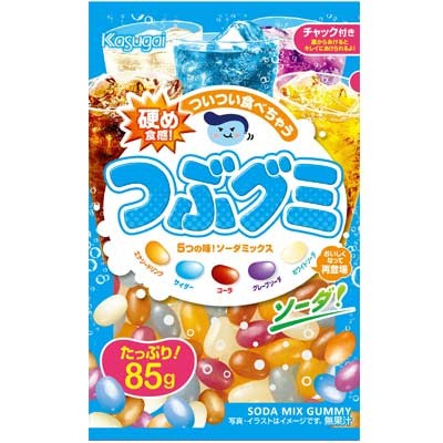 Kasugai 春日井製菓 つぶグミ ソーダ 85g×6袋 グミ、ジェリービーンズ