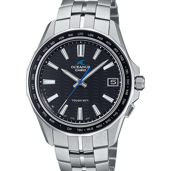 CASIO カシオ 時計 オシアナス Manta S400 Series OCWS4001AJF ブラック シルバー チタン メンズ アナログ 美品【本物保証】 CASIO カシオ オシアナス Manta S400 Series OCW-S400-1AJF（ブラック