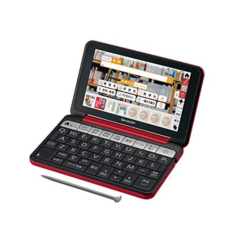 ☆美品☆SHARP PW-SH5-R レッド 本体・ケースセット シャープ PW-SH5-R［ブレーン PW-SH5 レッド系］ ×1個 電子辞書