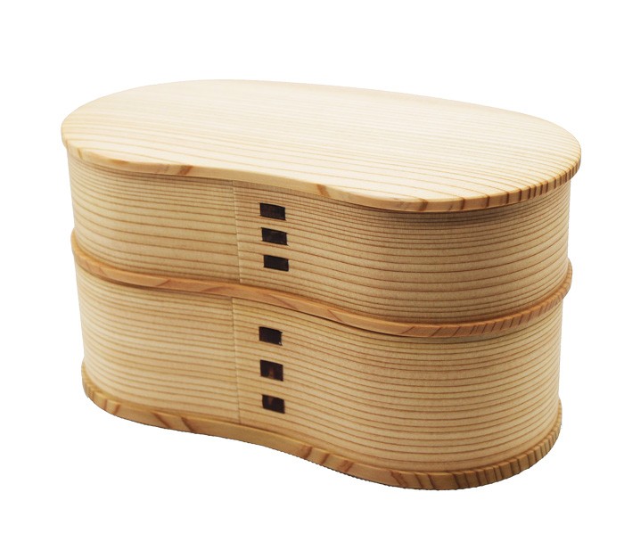 曲げわっぱ はんごう二段弁当 820ml 2530の商品画像