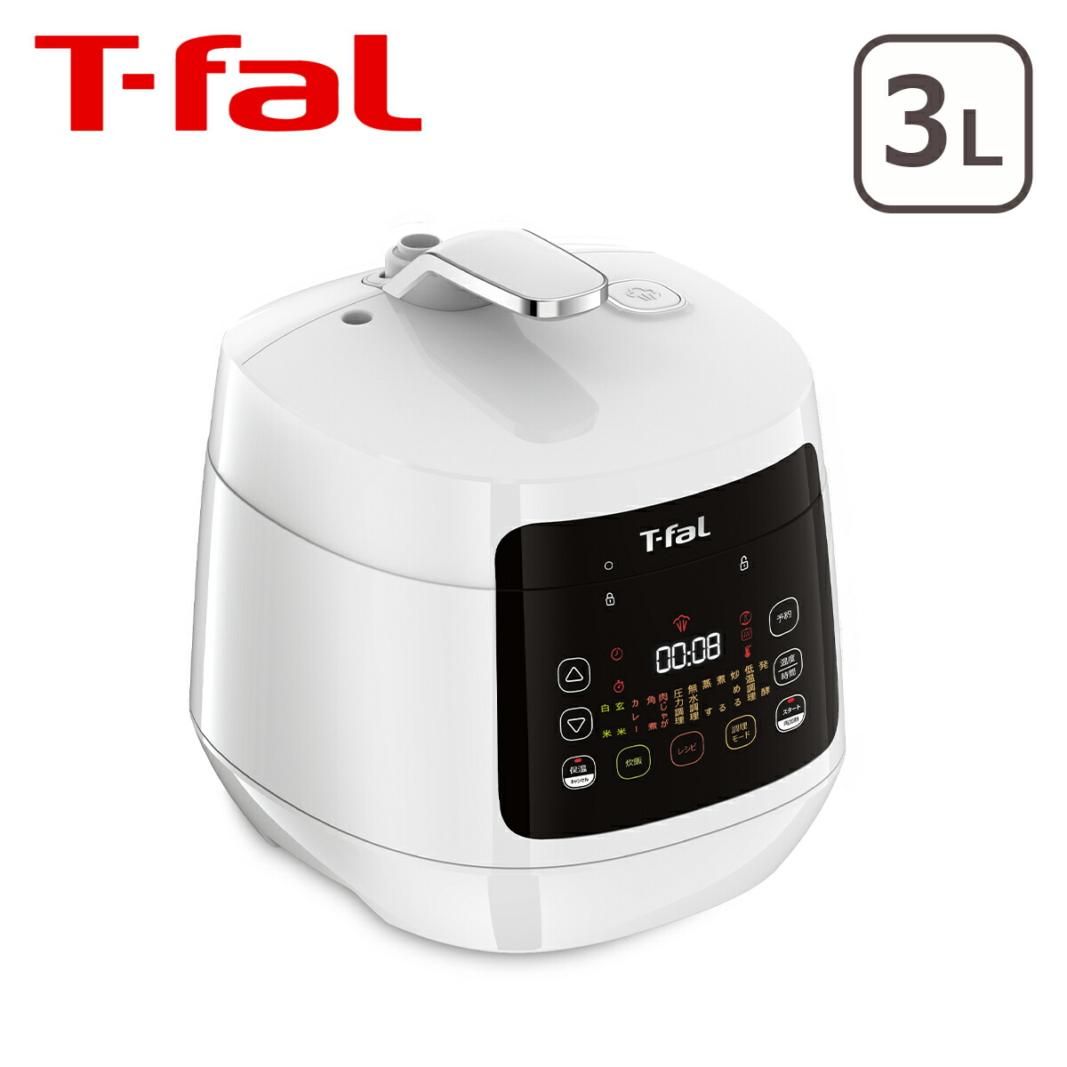 T-fal ラクラ・クッカー コンパクト電気圧力鍋（1台12役） CY3511JP （ホワイト） 電気圧力鍋の商品画像