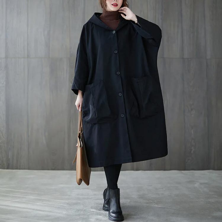  Mod's Coat хлопок . женский весеннее пальто тонкий пальто Mod's Coat тренчкот с капюшоном . длинное пальто длинный рукав длинный свет внешний 