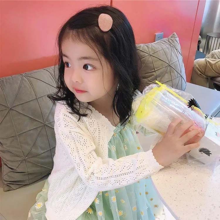  кардиган Kids ребенок одежда девочка вязаный кардиган baby summer вязаный длинный рукав tops УФ фильтр UV cut охлаждение меры вязаный перо ткань незначительный 