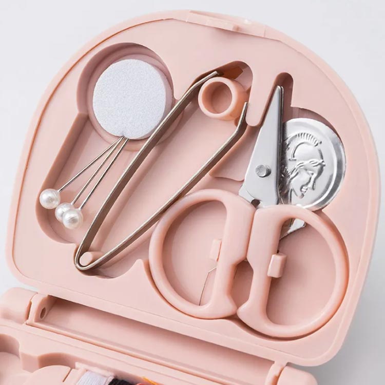  sewing set Mini a- Tec sewing set tool compact carrying family tongs scissors .. needle button handmade hand made safety pin woman. 