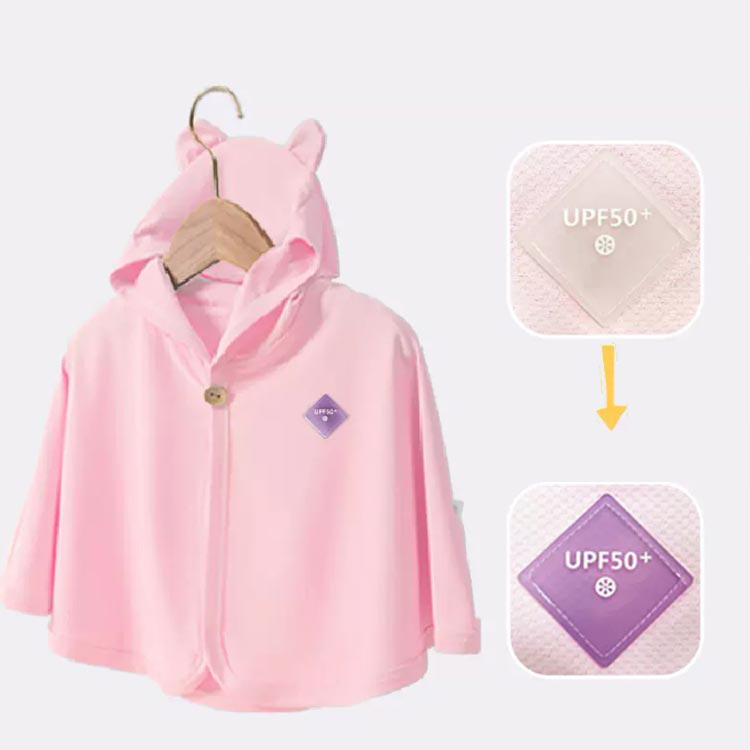 UV cut baby манто UV меры с капюшоном . детское пончо baby накидка младенец ультрафиолетовые лучи меры навес детская одежда выгоревший на солнце участок меры сетка охлаждение меры 