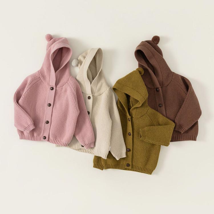  кардиган Kids baby хлопок хлопок гонки вязаный свитер с капюшоном . девочка мужчина младенец ребенок ребенок baby детская одежда ребенок одежда передний открытие 