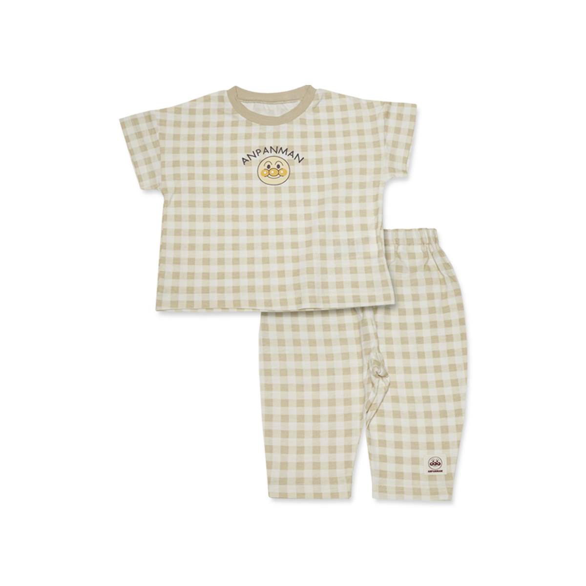  Anpanman лето серебристый жевательная резинка проверка короткий рукав пижама SA2633 90/95/100cm