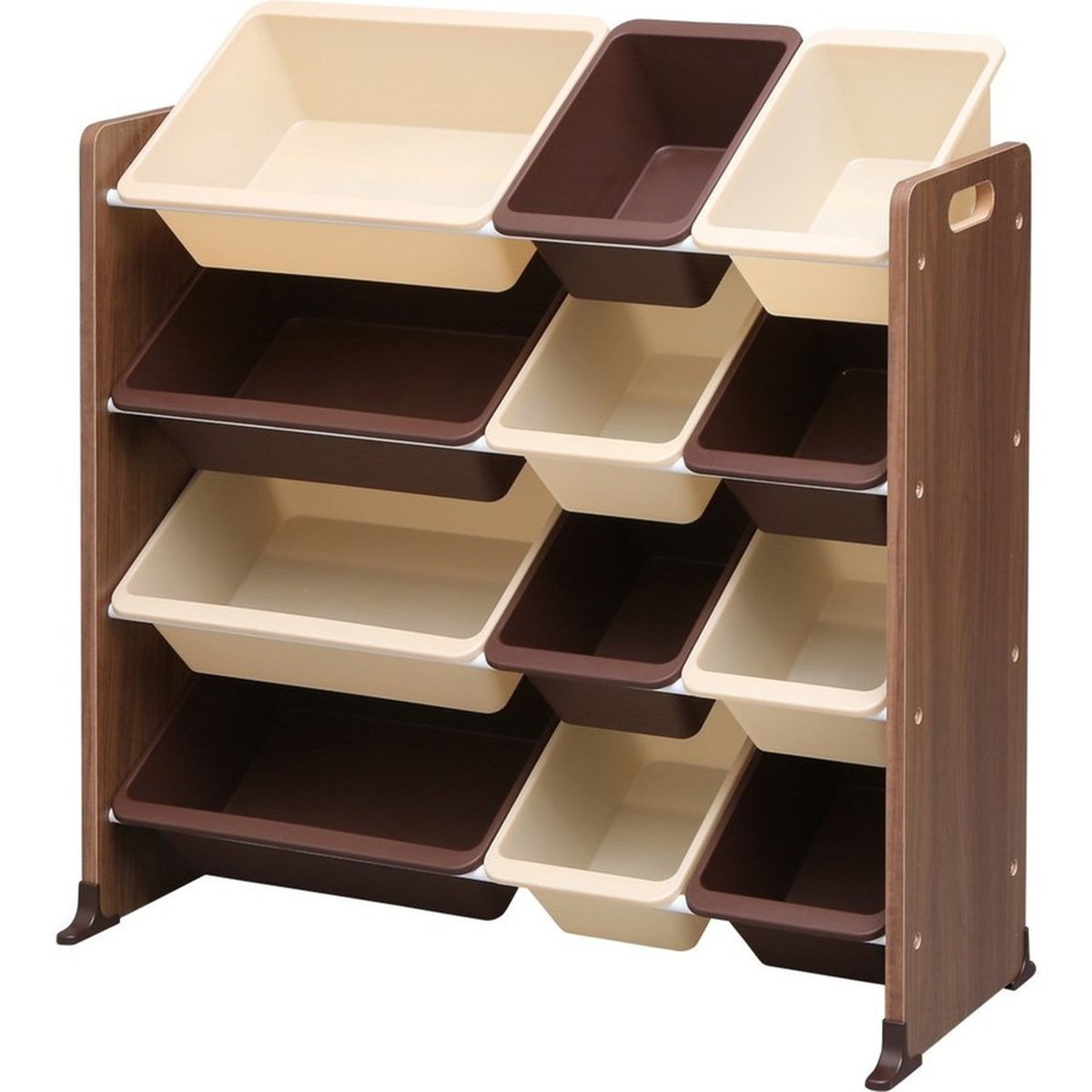 キッズトイハウスラック W863×D348×H895mm KTHR-412 （ブラウン）の商品画像